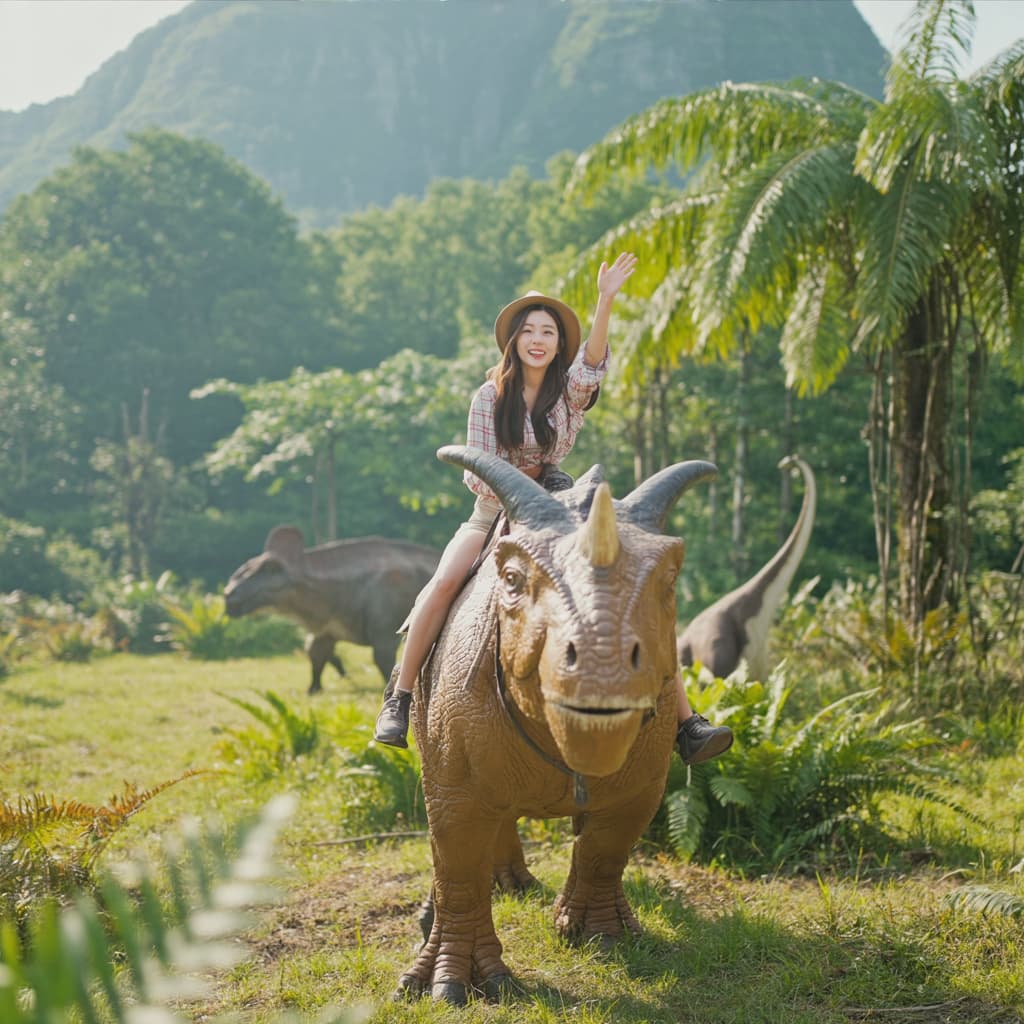 캐주얼한 옷을 입고 카페에서 커피를 마시는 모습