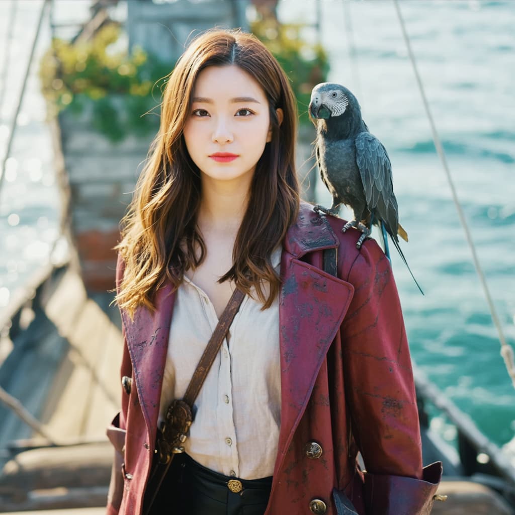 한복을 입고 전통 한옥에서 포즈를 취하는 모습