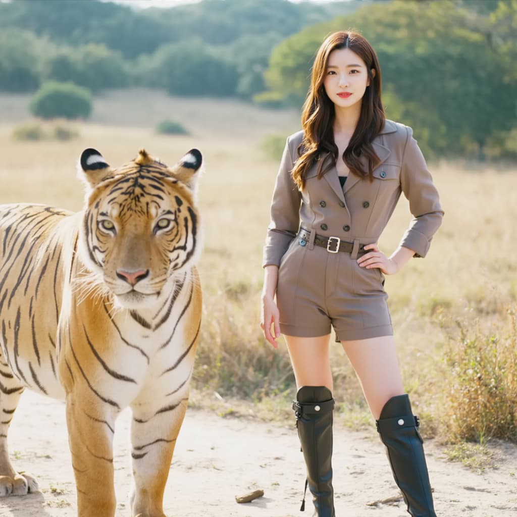 수영복을 입고 해변에서 서핑보드를 들고 있는 모습